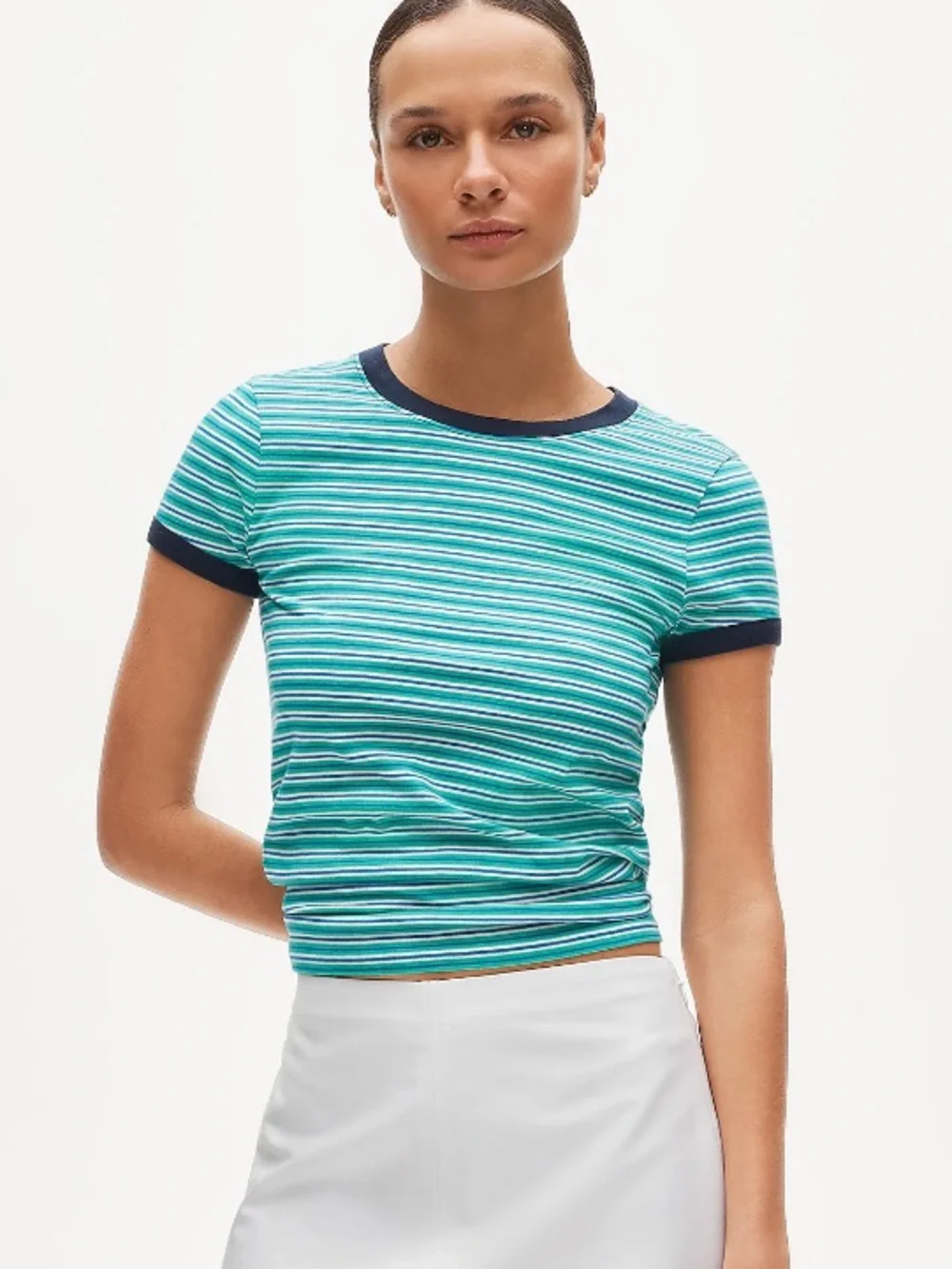 J crew Vintage jersey ringer T-shirt in stripe